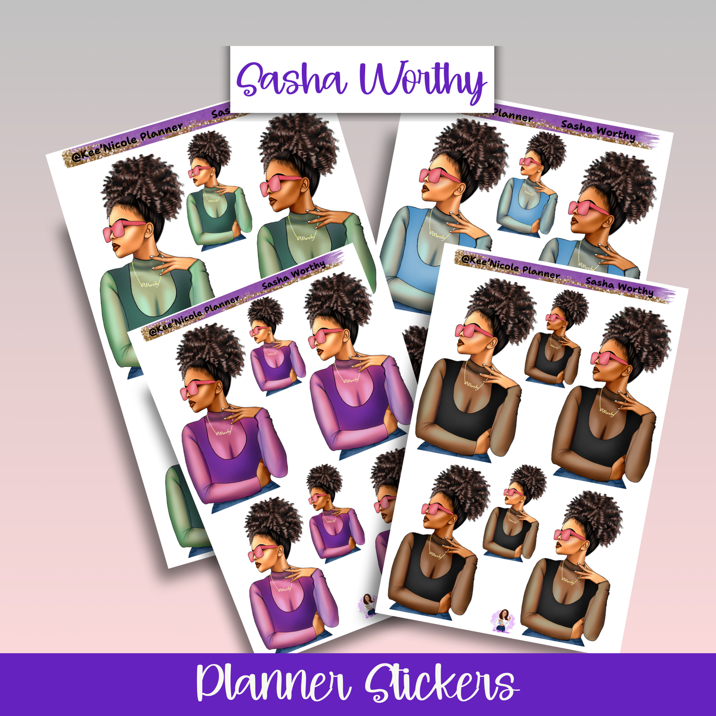 Sasha Worthy Planner Stickers