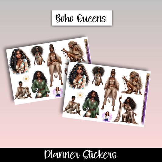 Boho Queen Planner Stickers