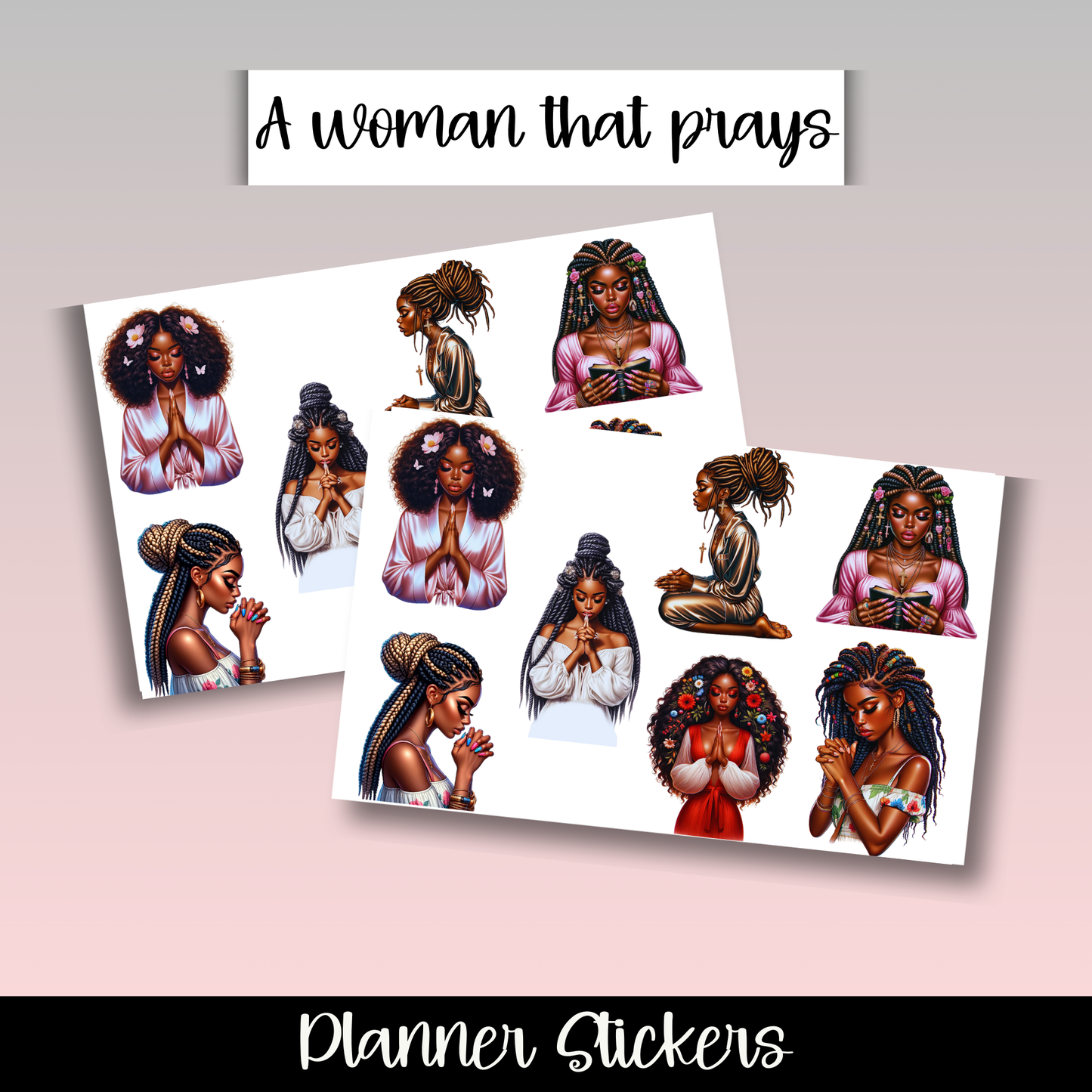 A Woman that Prays Planner Stickers