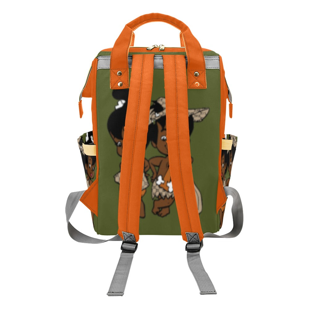 Twin & Nem Orange/Green Baby Diaper Bag Backpack