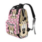 Pink Quilted Baby Diaper Bag Backpack