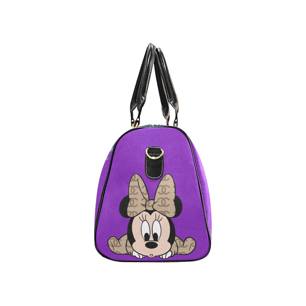 Neon Purple and Teal Minnie Mommy Bag