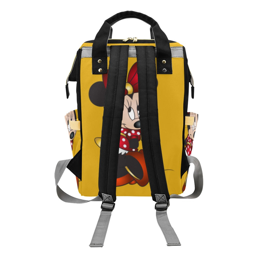 Red and Gold Baby Diaper Bag Backpack