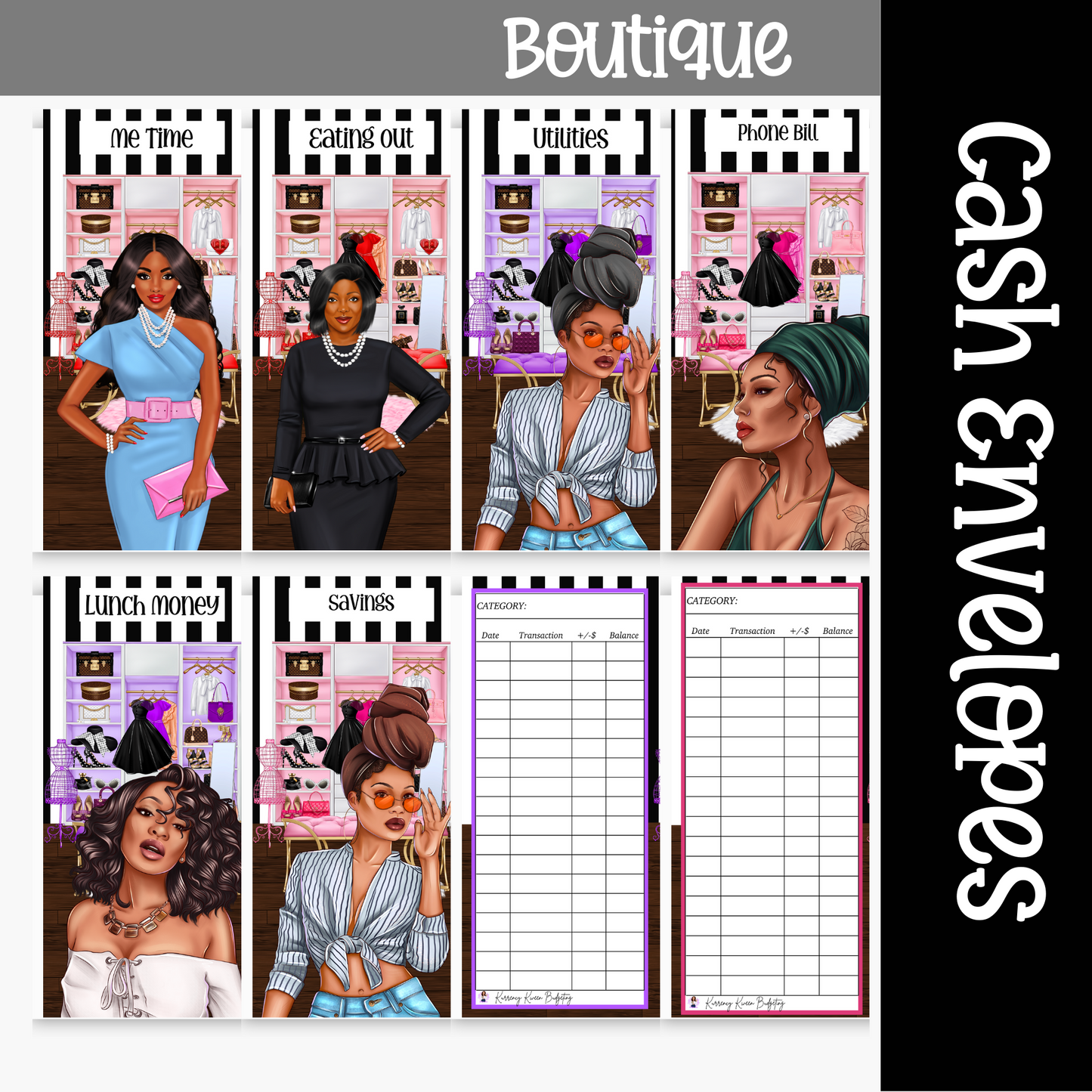 Boutique A6 Cash Envelopes